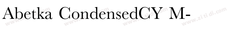Abetka CondensedCY M字体转换